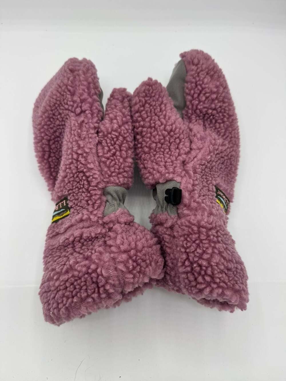 L.L. Bean Kids Mountain Pile Fleece Mittens Pink Size S